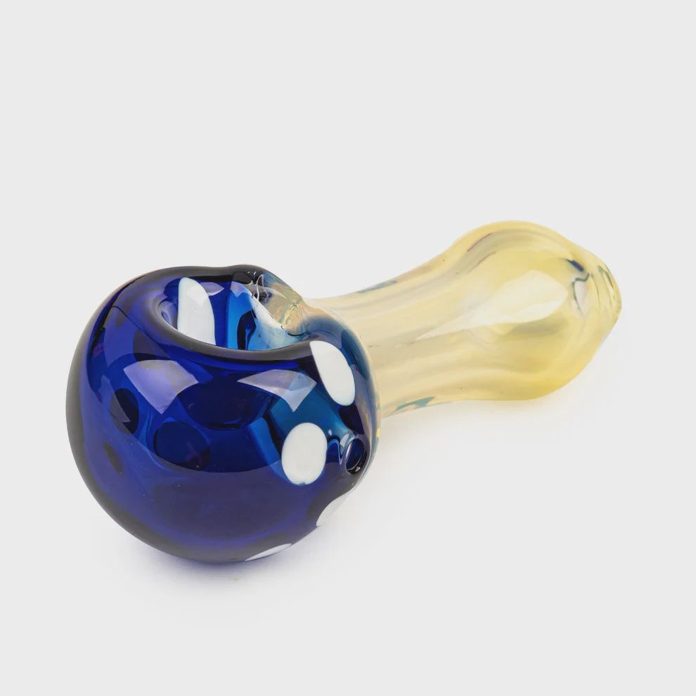 Red Eye Glass®  3" West Coast Mushroom Hand Pipe, Color: Blue