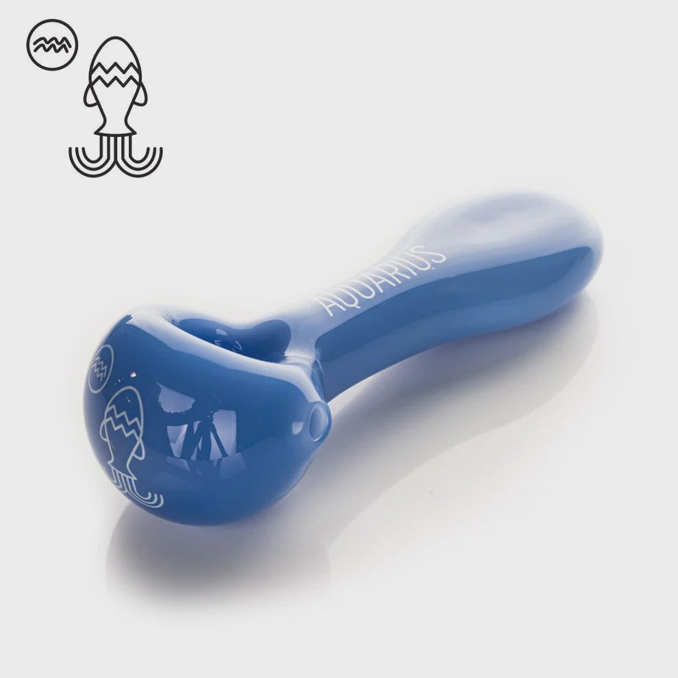 Red Eye Glass®  4.5" Zodiac Spoon, Design: Aquarius