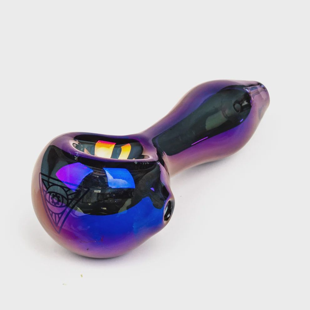 Red Eye Tek®  4" Terminator Spoon Hand Pipe, Color: Metallic Blue