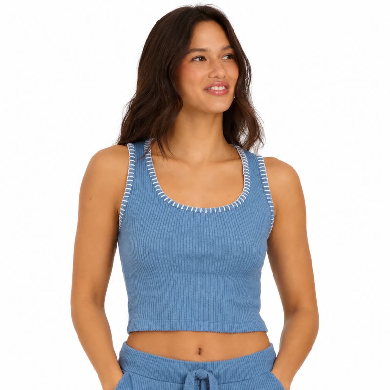 Rib Hacci Whip Stitch Tank By Ocean Drive