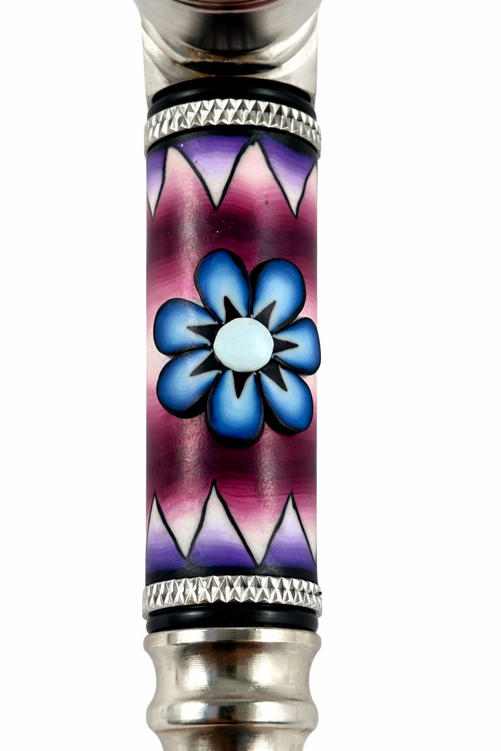 3D Daisy Design Metal Pipe By Phat Trends, Color: Blue