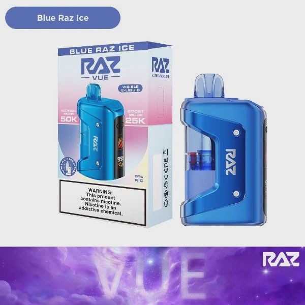 RAZ VUE 50K Disposable Vape Kit, Count: Single Unit, Flavor: Blue Razz Ice