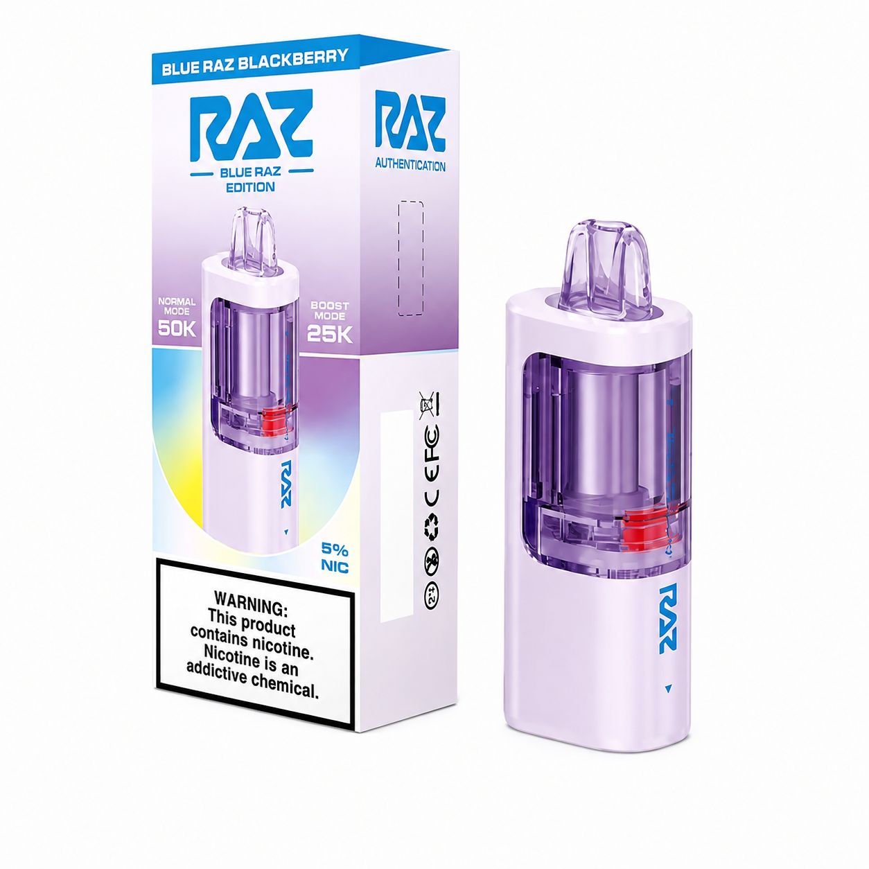 RAZ VUE 50K Refill Pod, Count: Single Unit, Flavor: Blue Raz Blackberry