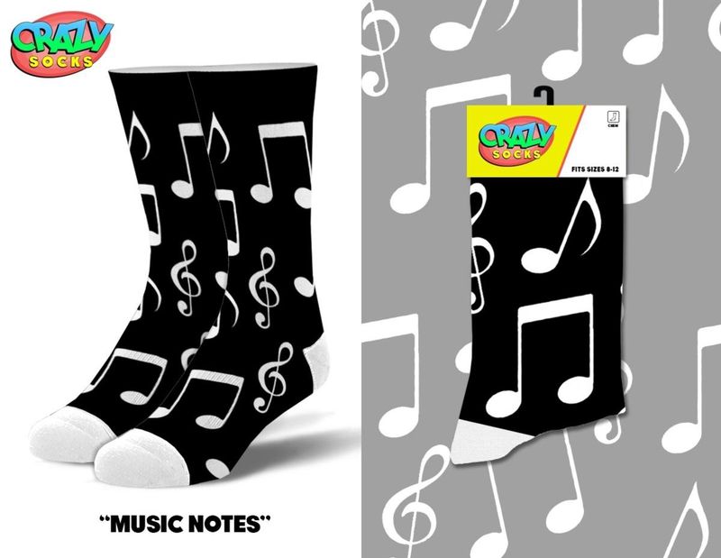 Music Notes Men's Crew Socks