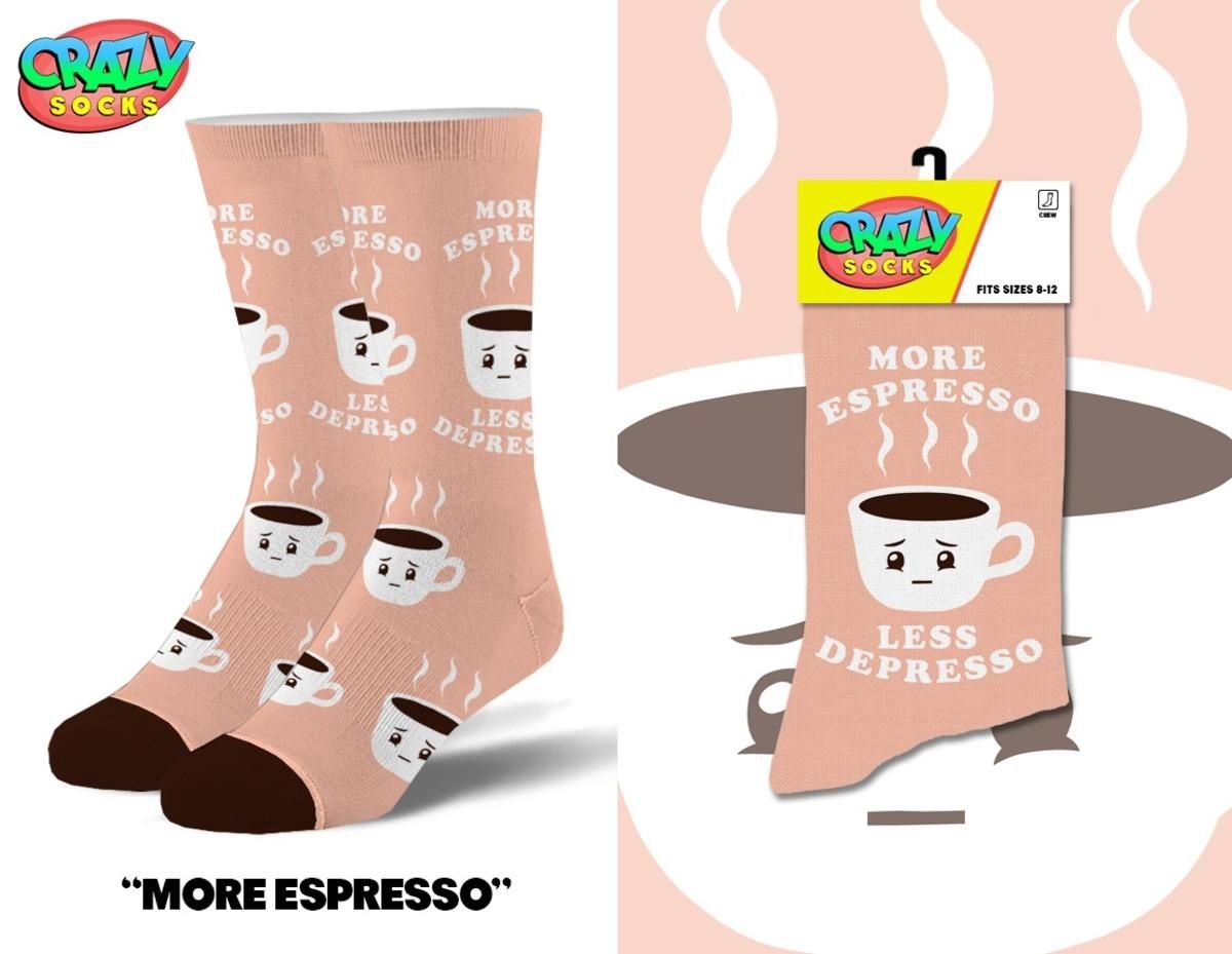 More Espresso Women's Crew Socks