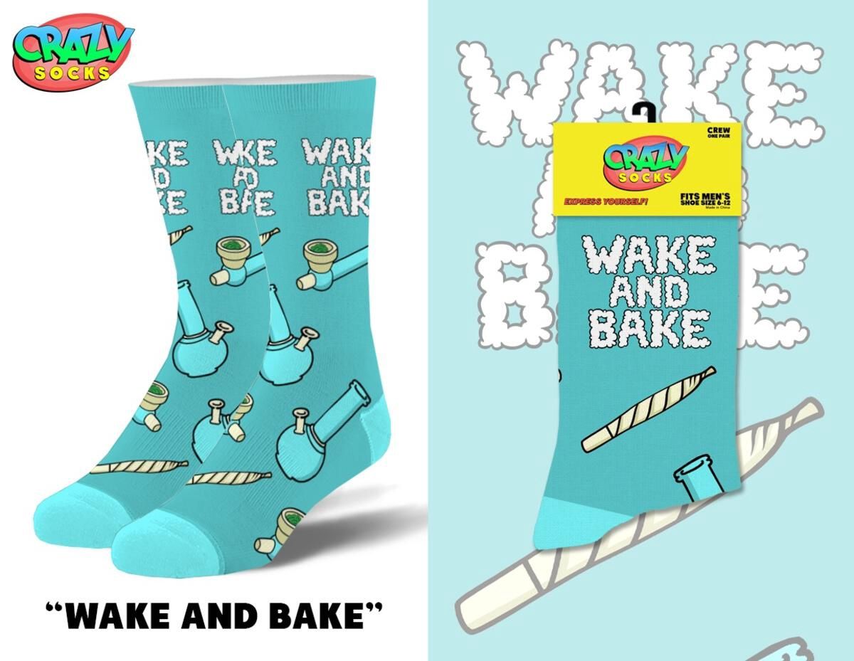Wake N Bake Men's Crew Socks