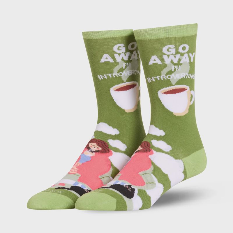 Go Away I'm Introverting Women's Crew Socks