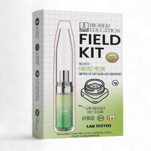 Higher Education P Dab Kit - Reusable Vape Pen &amp; 1G Sugar Wax - Fantasy Melon (Hybrid)