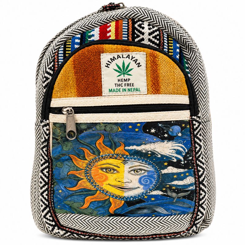 Mini Hemp Backpack with Design By Magic Touch