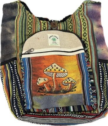 Tie Die Hemp Sling Bag with Design By Magic Touch
