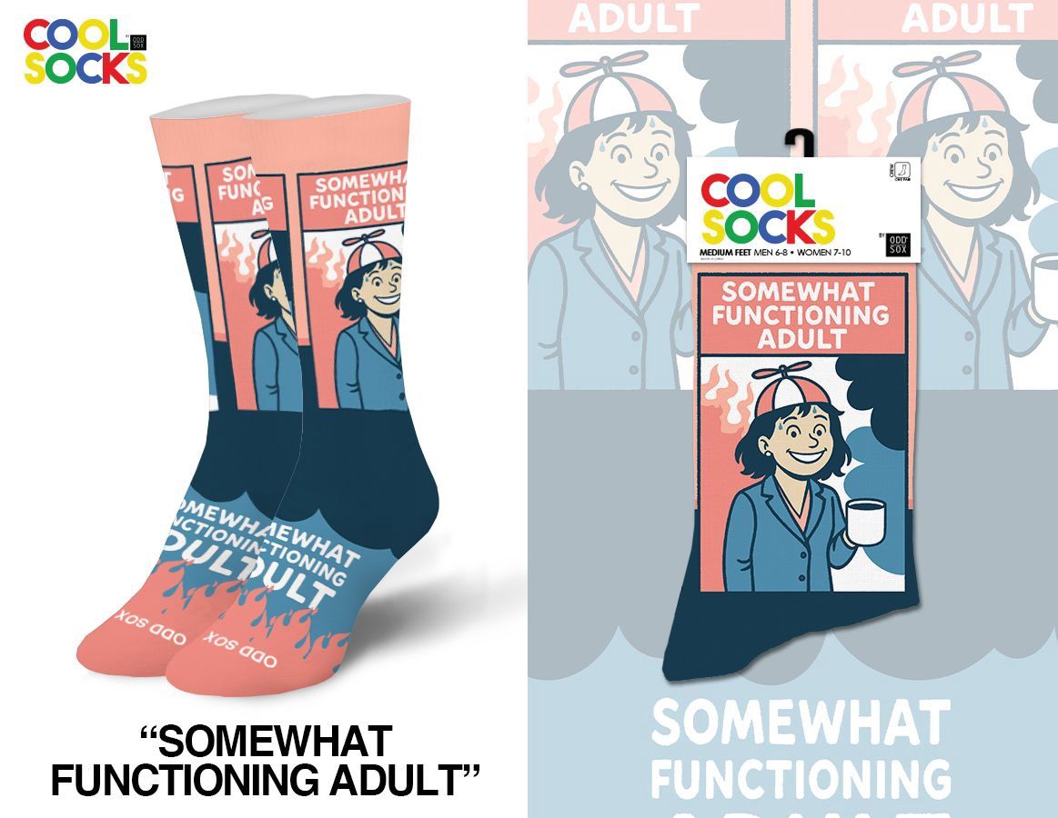 Somewhat Functioning Adult Womens Crew Socks