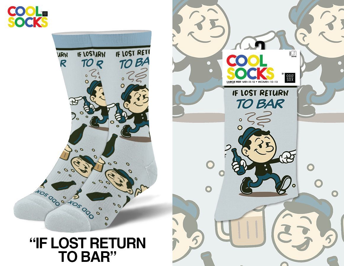 If Lost Return To Bar Men's Crew Socks
