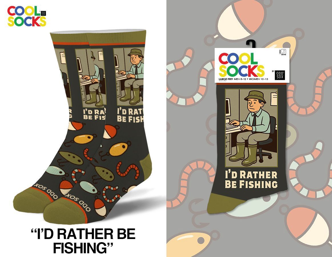 Id Rather Be Fishing Men's Crew Socks