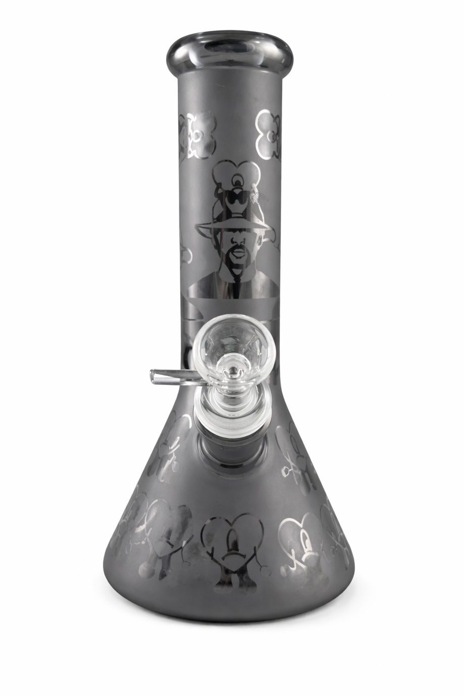 8" Electroplated Beaker Waterpipe w/ Pop Art Design