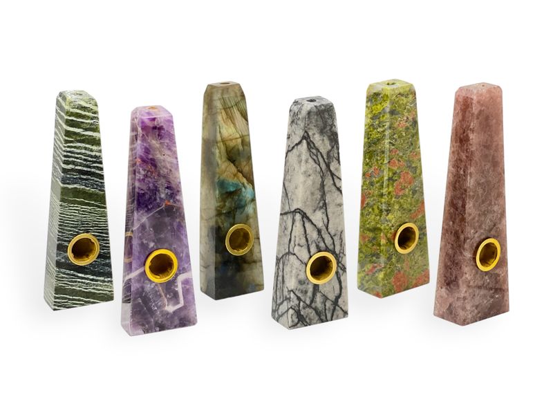 Crystal Pipe w/ Flat Ended Shape