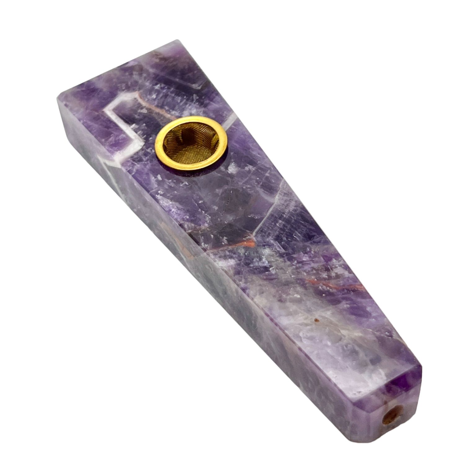 Crystal Pipe w/ Flat Ended Shape, Material: Amethyst