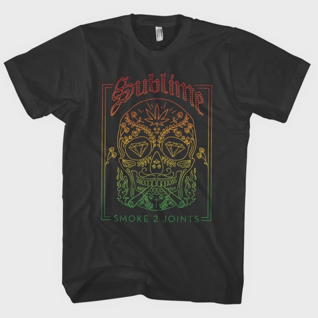 Sublime Smoke 2 Joints Black T-Shirt, Size: Small