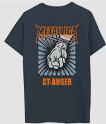 Metallice St. Anger Navy T-Shirt, Size: Small