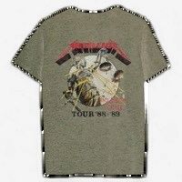 Metallica Jutice Tour Army Green T-Shirt, Size: Small