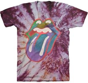 Rolling Stones Multi Tongue Tie-Dye T-Shirt, Size: Small