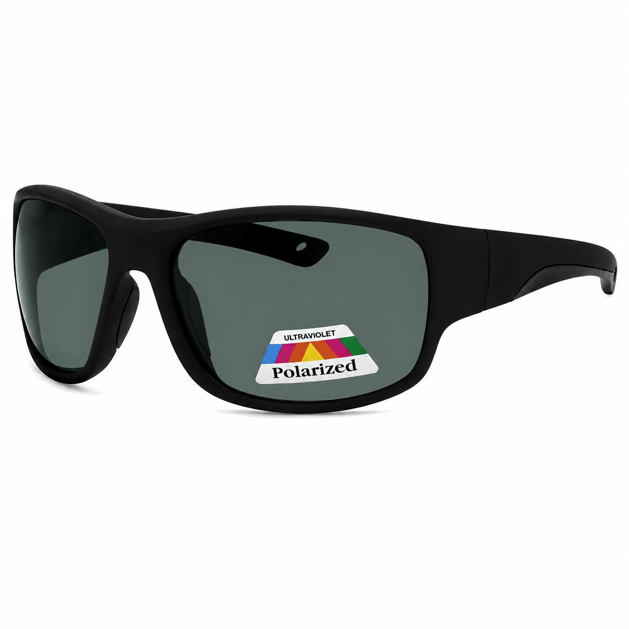 Polarized Wrap Around Sunglasses  POL3220, Color: Black