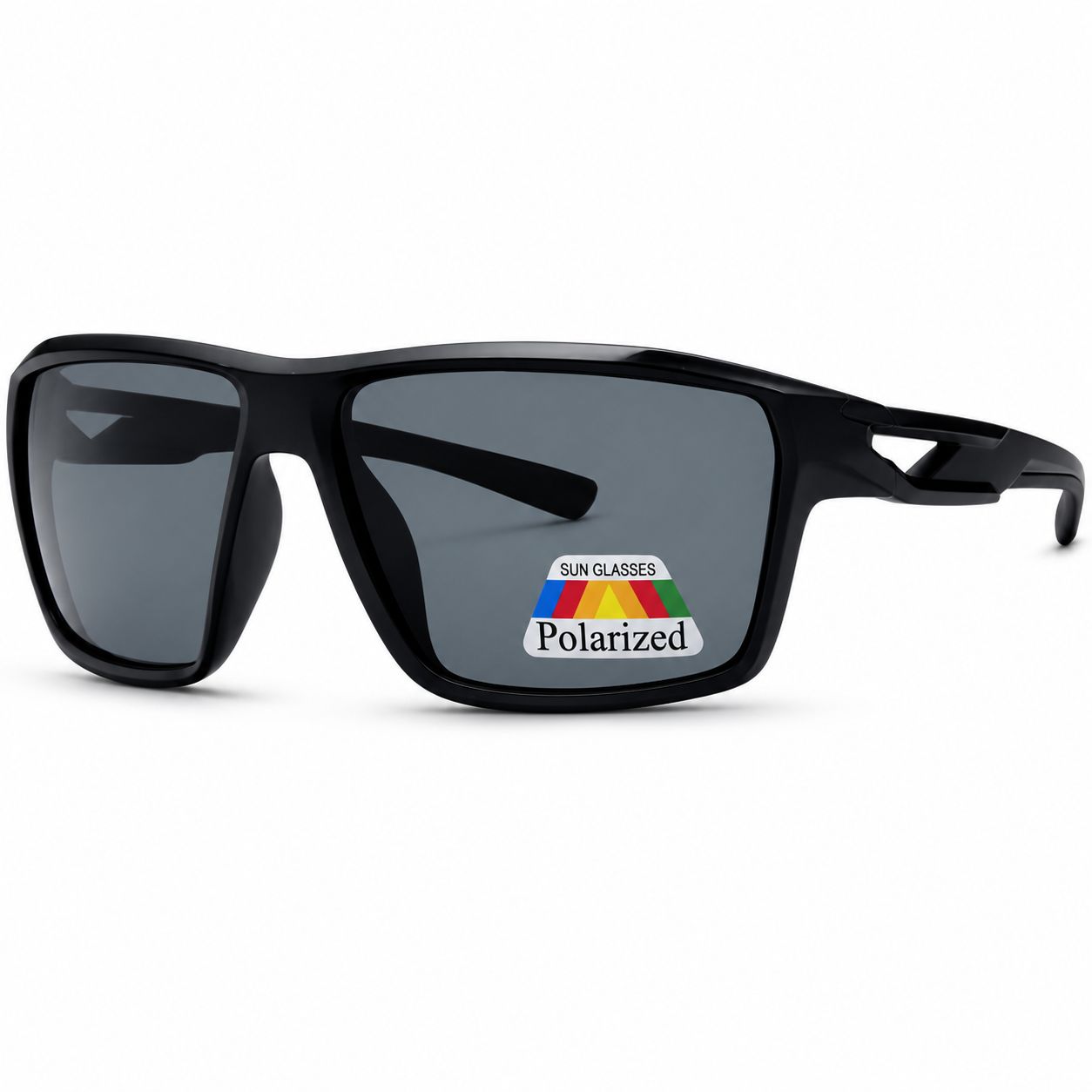 Polarized Wrap Sunglasses POL3267, Color: Black