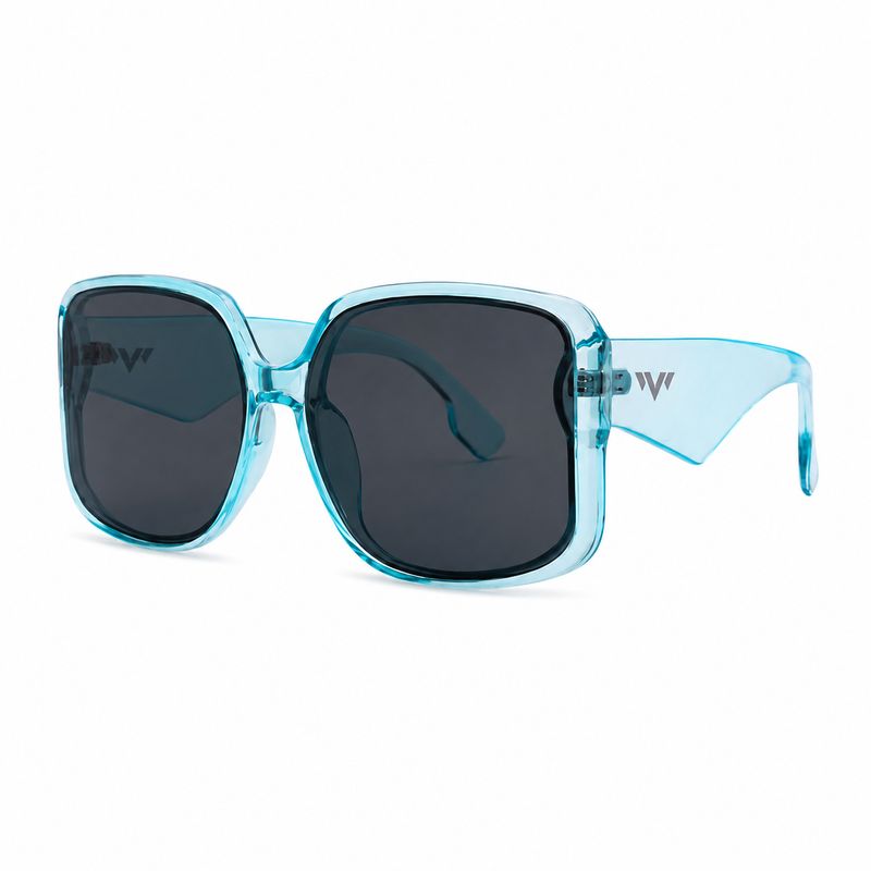 Oversized Lens w/ Color Frame Fashion Sunglasses SH6906