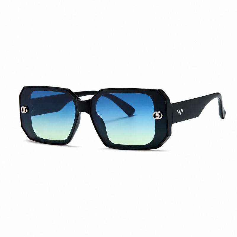 Geometric Frame w/ Metal Detail Fashion Sunglasses SH6920