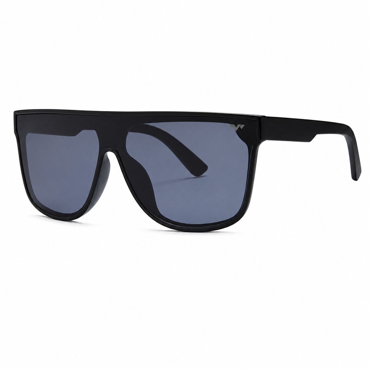 Slim Transparent Frame w/ Full Cover Color Lens Sport Sunglasses WC7954, Color: Black