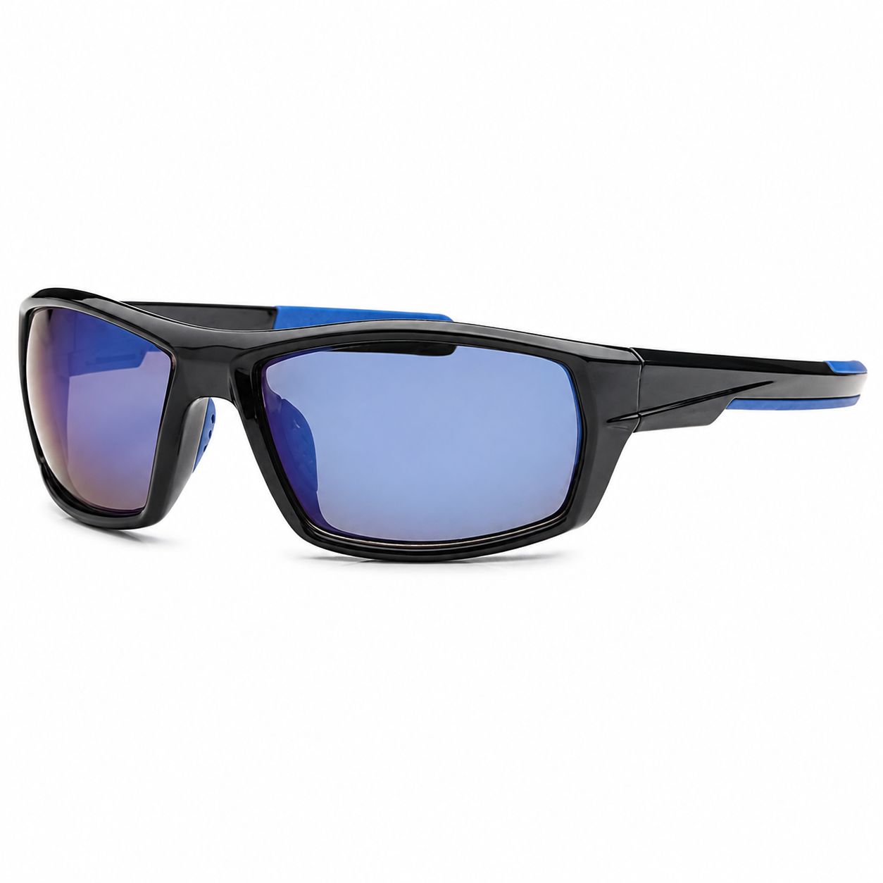 Wrap Around w/ Color Frame Sport Sunglasses WC7814, Color: Blue