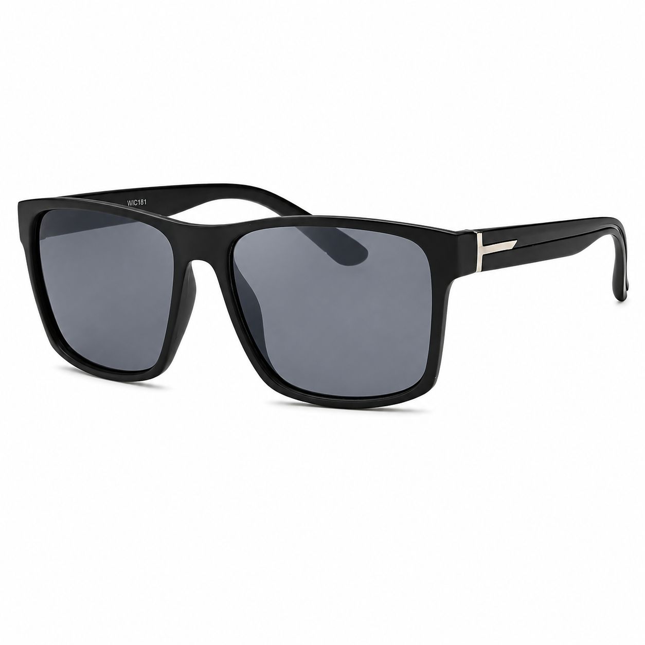 Square Color Frame w/ Color Lense Sport Sunglasses WC7891, Color: Black