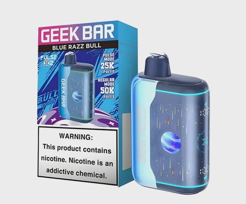 Geek Bar Pulse X2 50K Disposable Vape, Count: Piece, Flavor: Blue Razz Bull
