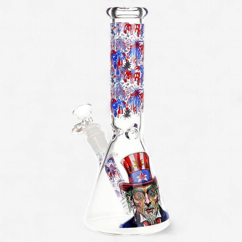 Pulsar Melting Uncle Sam Beaker Glass Water Pipe