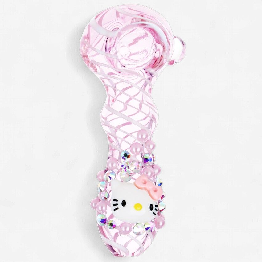 Greetings Kitty Glass Spoon Pipe