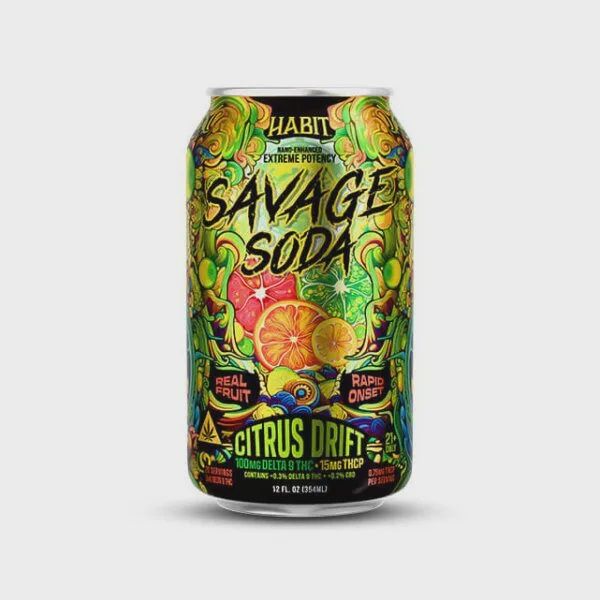 Habit Delta 9 THC Hemp Soda – Savage Edition – Citrus Drift, Count: Single Unit