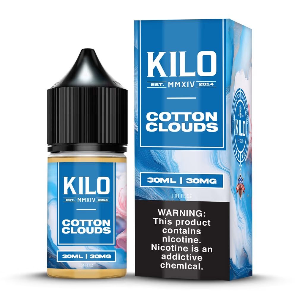 KILO Salts 30mL Cotton Clouds, Nicotine Content: 30mg