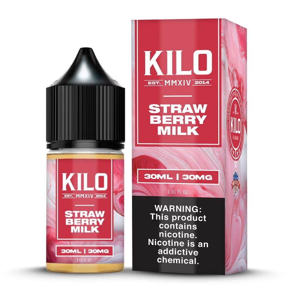 KILO Salts 30mL Strawberry Milk, Nicotine Content: 30mg