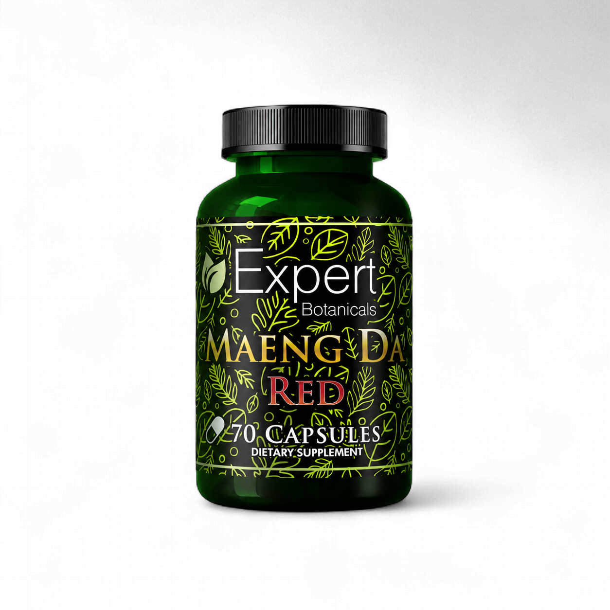 Expert Kratom Capsules - Red Maeng Da, Size: 70ct