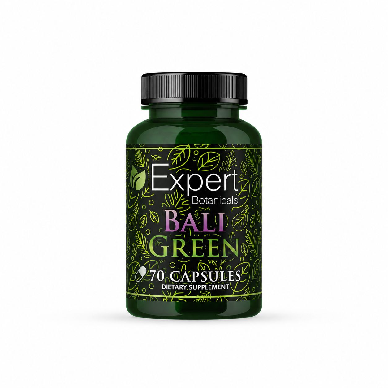 Expert Kratom Capsules - Green Bali, Size: 70ct