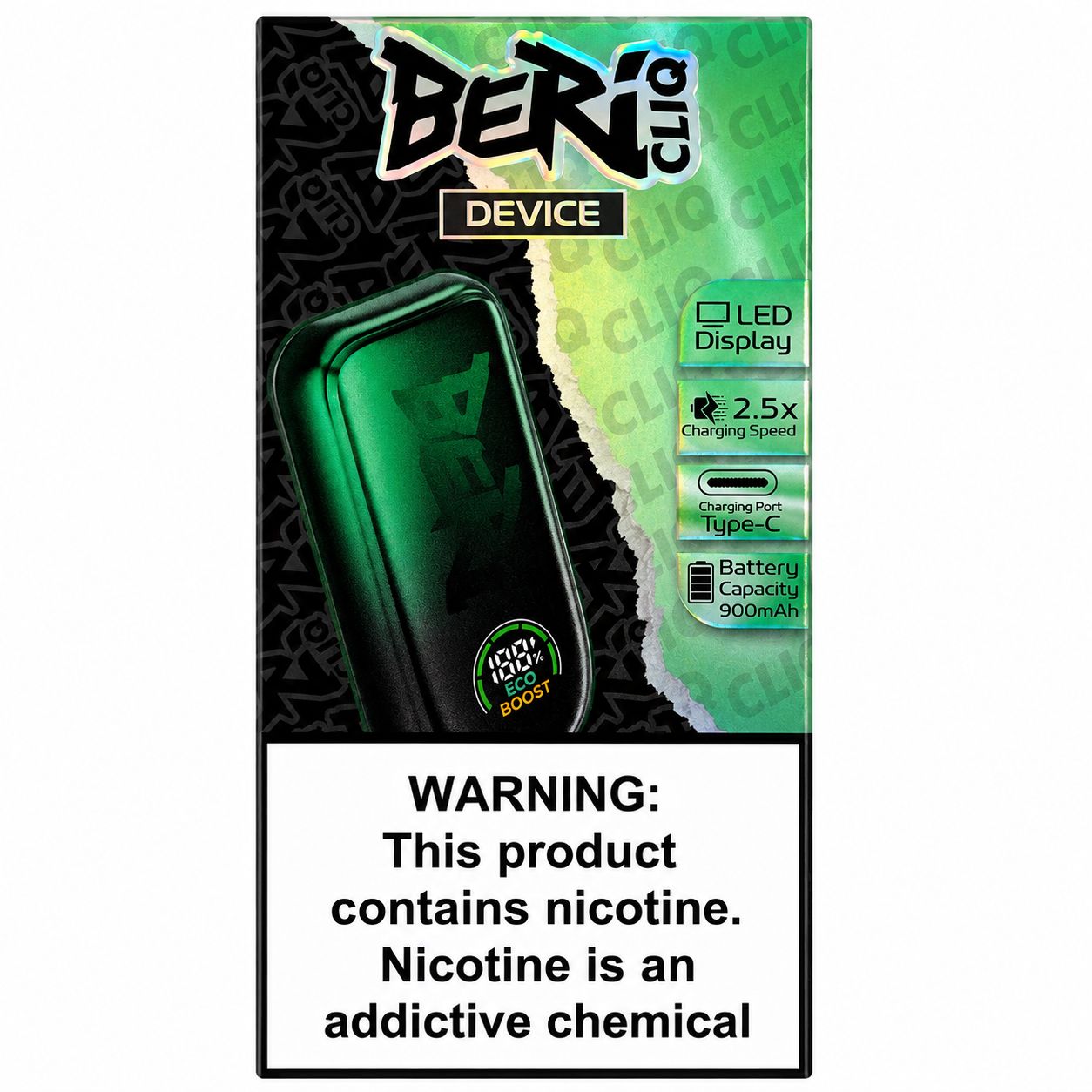 Beri Cliq Device (Battery Only), Color: Green