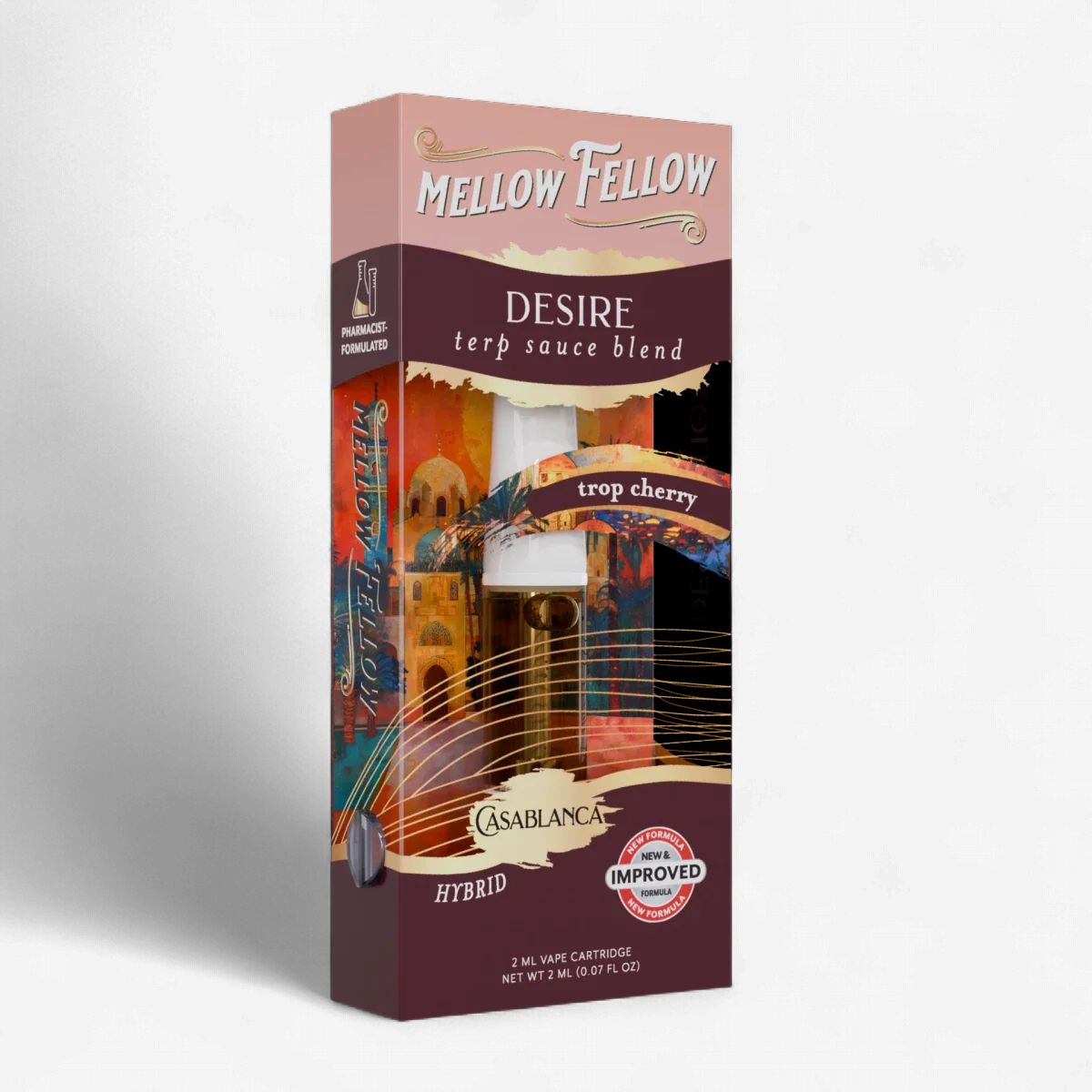 Mellow Fellow Desire Blend - Terp Sauce 2ml Vape Cartridge - Trop Cherry (Hybrid)