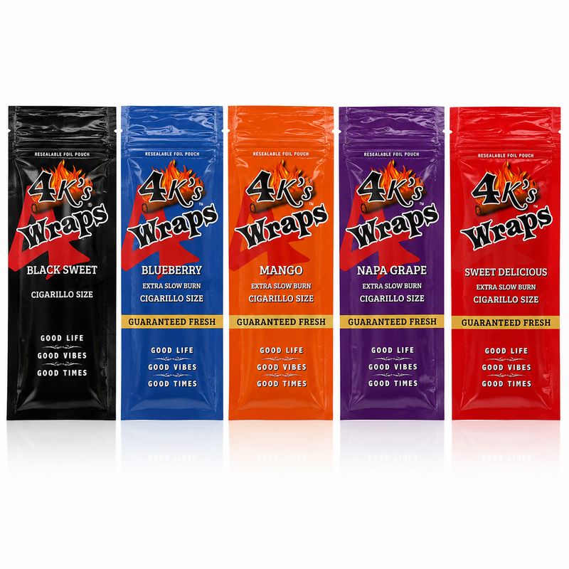 Good Times 4k's Tobacco Wraps - 4 Pack