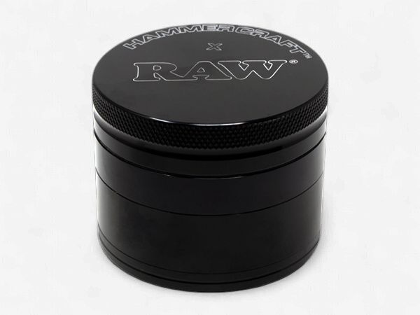 RAW x Hammercraft 2" 4pc Grinder, Color: Black