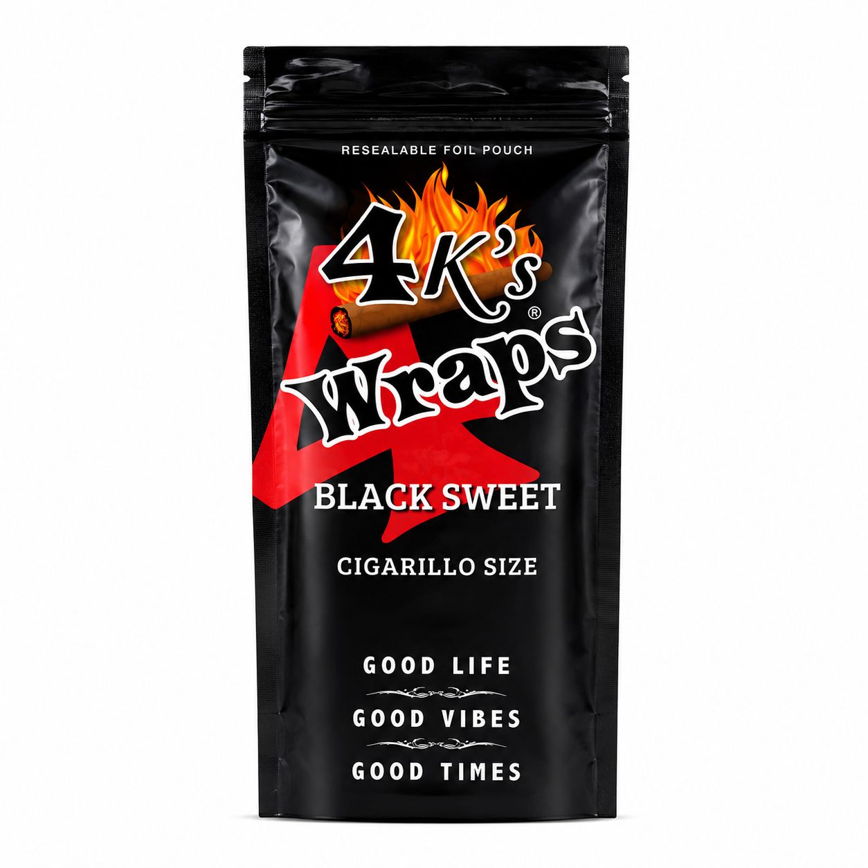 4 Kings Cigarillos - 4 Pack, Count: Pack, Flavor: Black Sweet