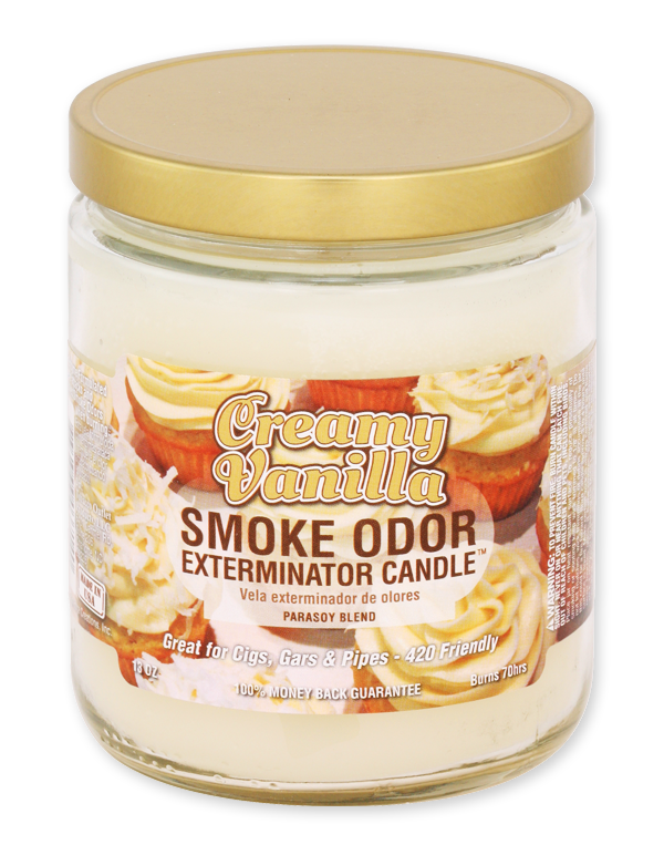 Creamy Vanilla Smoke Odor Exterminator Jar Candle – 13 oz