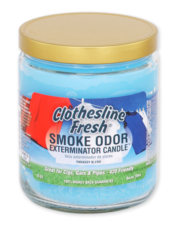 Clothesline Fresh Smoke Odor Exterminator Jar Candle – 13 oz