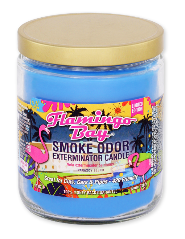 Flamingo Bay Smoke Odor Exterminator Jar Candle – 13 oz