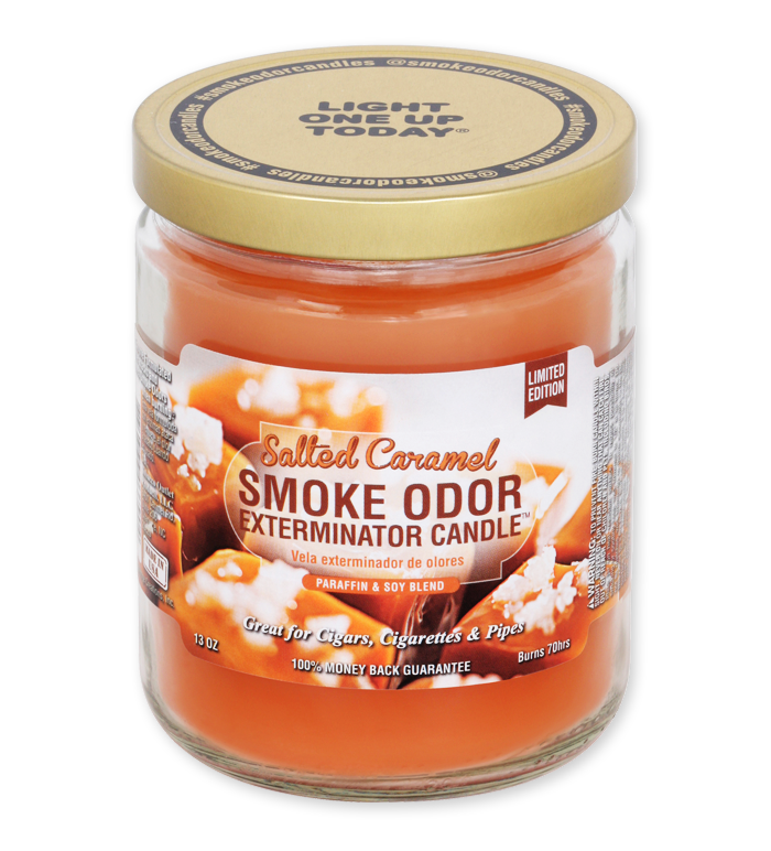 Salted Caramel Smoke Odor Exterminator Jar Candle – 13 oz