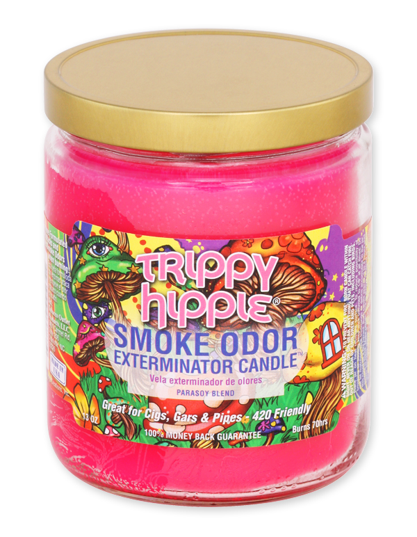 Trippy Hippie Smoke Odor Exterminator Jar Candle – 13 oz