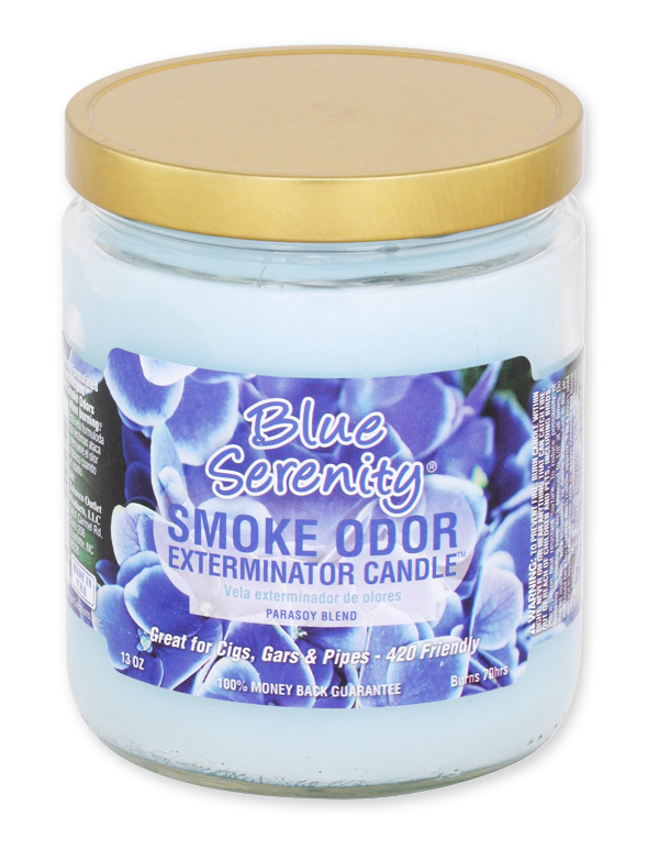 Blue Serenity Smoke Odor Exterminator Jar Candle – 13 oz
